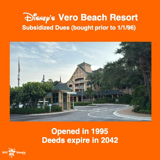 Disney's Vero Beach (subsidized, bought prior to 1/1/96)